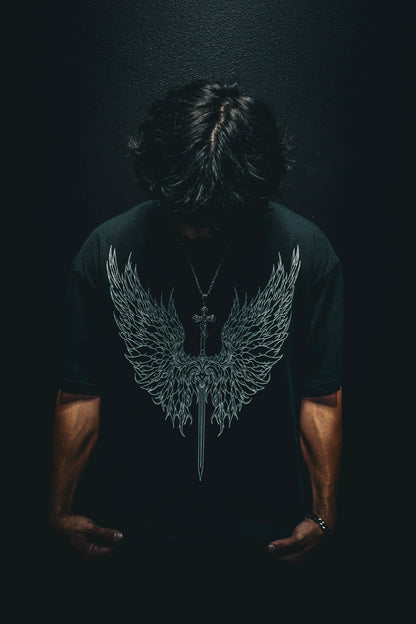 Angel Sword Cropped Tee