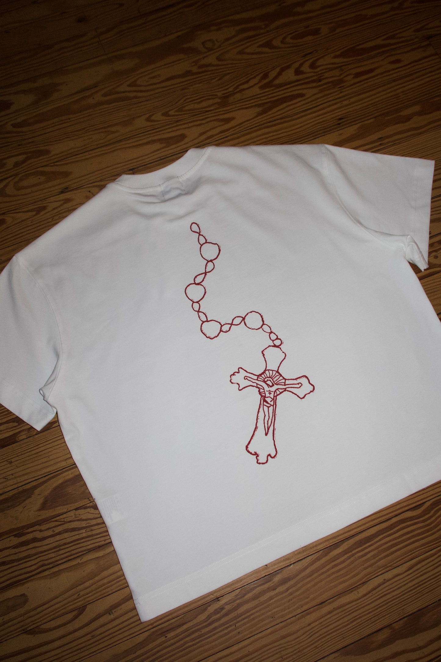 Jesus Is Love Boxy Tee (Pink On White)