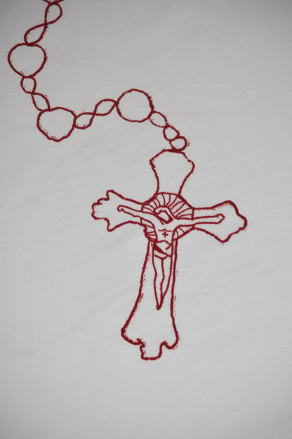 Jesus Is Love Boxy Tee (Pink On White)