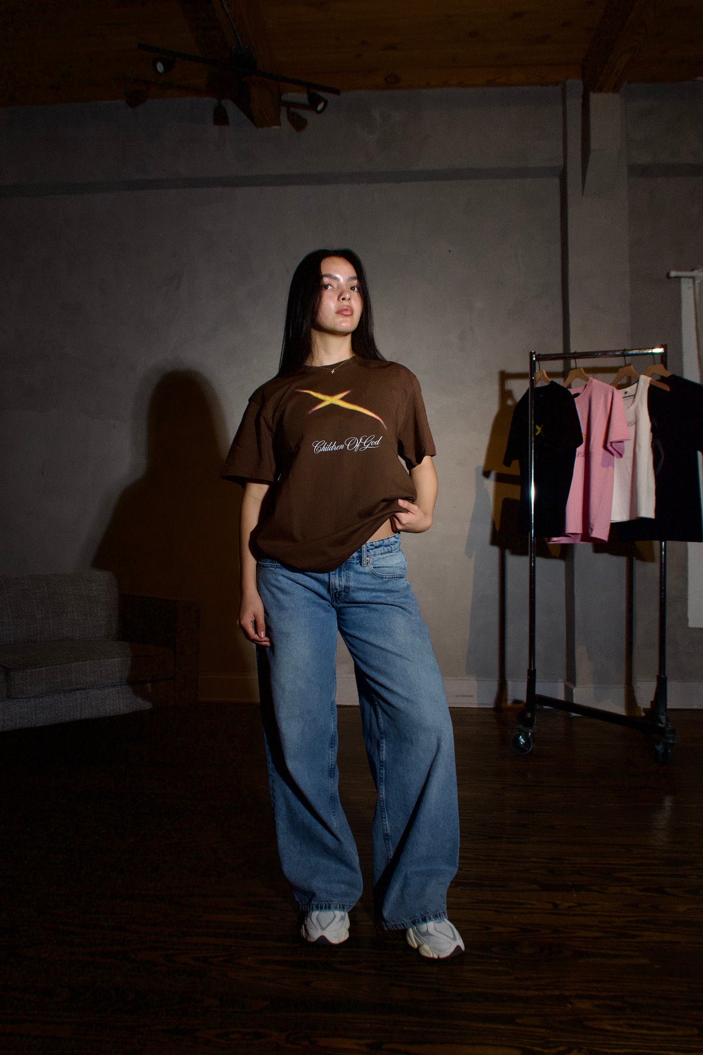 Glow Tee (White/Pink)