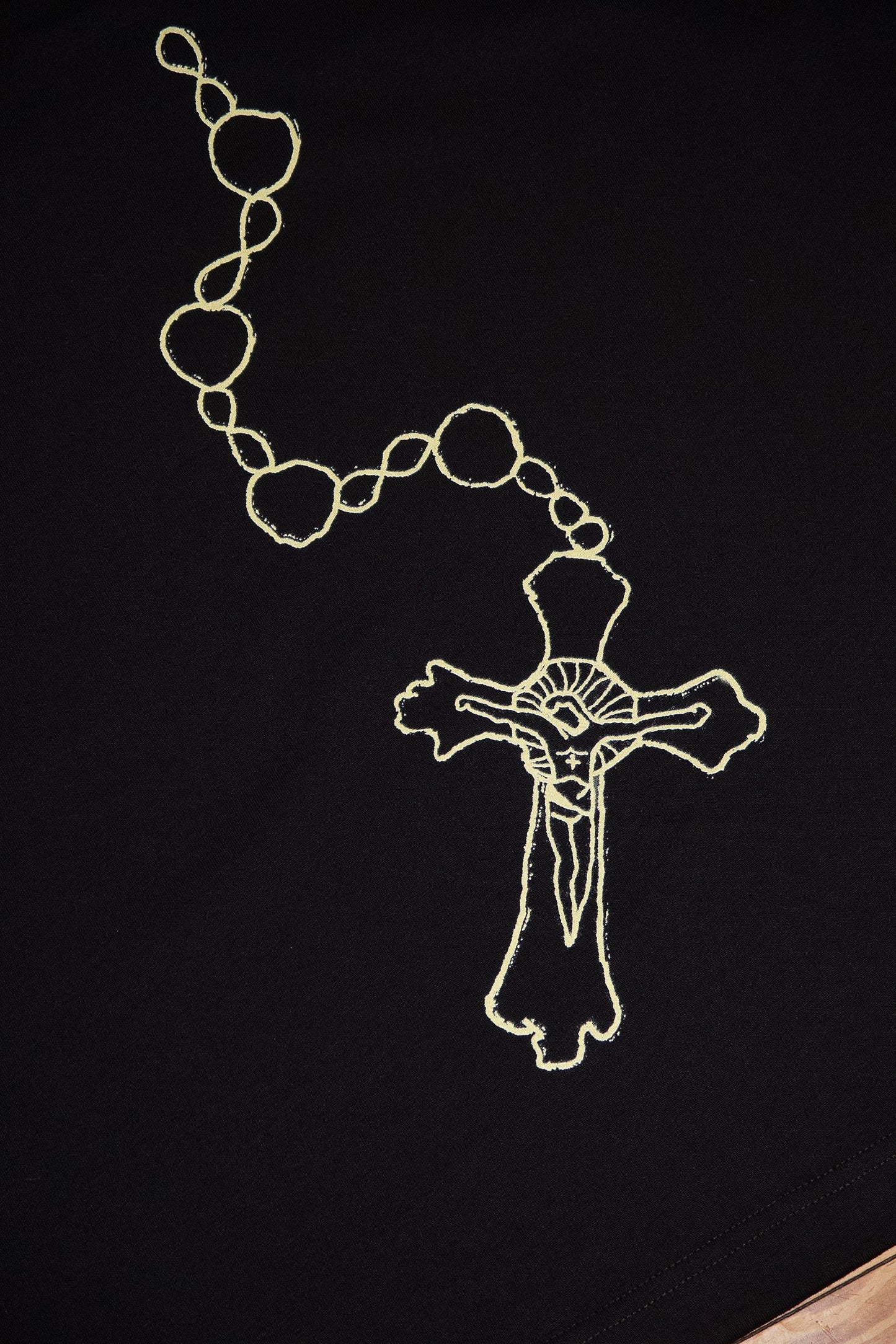 Jesus Is Love Boxy Tee (Yellow On Black)